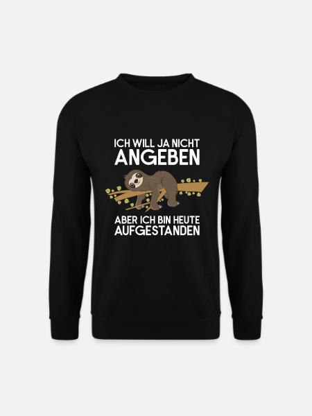Sloth Faulenzer Süßes Faultier Geschenk - Unisex Pullover - Schwarz