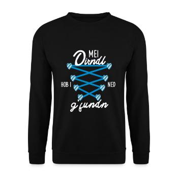 Damen Dirndl Ersatz Trachten Ersatz Bluse Kirmes - Unisex Pullover - Schwarz - Vorne - Alina (178cm) & Michal (187cm)