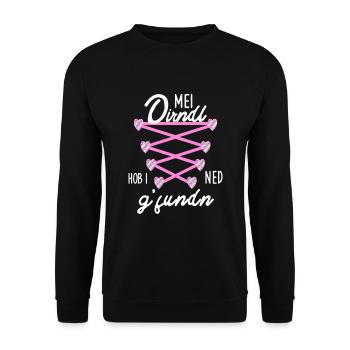 Damen Dirndl Ersatz Trachten Ersatz Bluse Kirmes - Unisex Pullover - Schwarz - Vorne - Alina (178cm) & Michal (187cm)