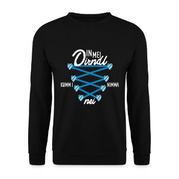 Damen Dirndl Ersatz Trachten Ersatz Bluse Kirmes - Unisex Pullover - Schwarz - Vorne - Alina (178cm) & Michal (187cm)