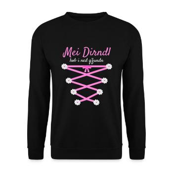 Damen Dirndl Ersatz Trachten Ersatz Bluse Kirmes - Unisex Pullover - Schwarz - Vorne - Alina (178cm) & Michal (187cm)