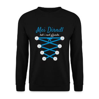 Damen Dirndl Ersatz Trachten Ersatz Bluse Kirmes - Unisex Pullover - Schwarz - Vorne - Alina (178cm) & Michal (187cm)