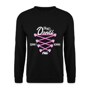 Damen Dirndl Ersatz Trachten Ersatz Bluse Kirmes - Unisex Pullover - Schwarz - Vorne - Alina (178cm) & Michal (187cm)
