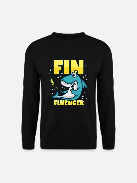 Influencer Hai Finfluencer - Unisex Sweatshirt - black