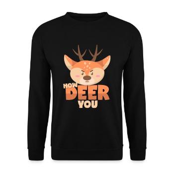 Cerf: Comment vous devriez - Sweat-shirt Unisexe - noir - Devant - Alina (178cm) & Michal (187cm)