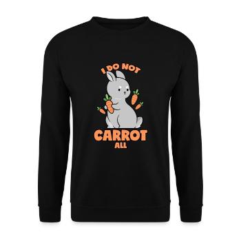 Jeu de mots de carotte drôle lapin carotte carotte - Sweat-shirt Unisexe - noir - Devant - Alina (178cm) & Michal (187cm)