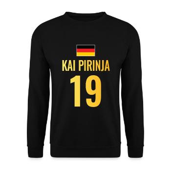 Fußball Sauf Trikot Deutschland Mallorca Gruppen - Unisex Pullover - Schwarz - Vorne - Alina (178cm) & Michal (187cm)