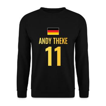 Fußball Sauf Trikot Deutschland Mallorca Gruppen - Unisex Pullover - Schwarz - Vorne - Alina (178cm) & Michal (187cm)