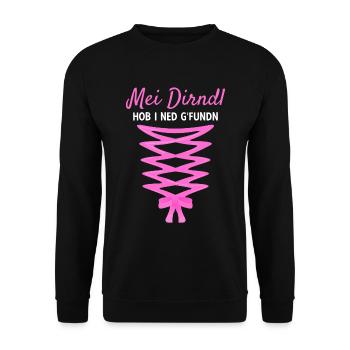 Damen Dirndl Ersatz Trachten Ersatz Bluse Kirmes - Unisex Pullover - Schwarz - Vorne - Alina (178cm) & Michal (187cm)