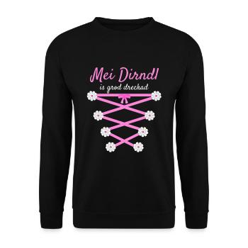 Damen Dirndl Ersatz Trachten Ersatz Bluse Kirmes - Unisex Pullover - Schwarz - Vorne - Alina (178cm) & Michal (187cm)
