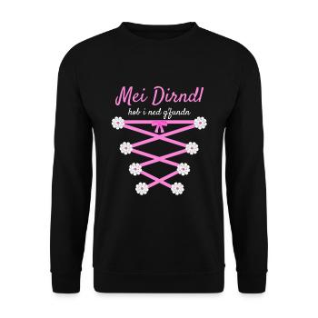 Damen Dirndl Ersatz Trachten Ersatz Bluse Kirmes - Unisex Pullover - Schwarz - Vorne - Alina (178cm) & Michal (187cm)