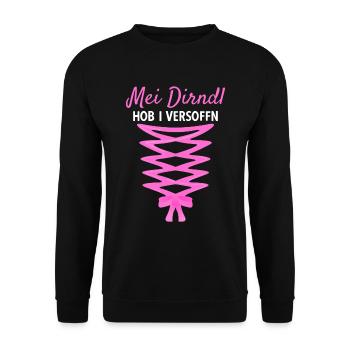Damen Dirndl Ersatz Trachten Ersatz Bluse Kirmes - Unisex Pullover - Schwarz - Vorne - Alina (178cm) & Michal (187cm)