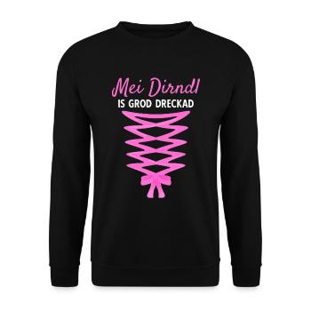 Damen Dirndl Ersatz Trachten Ersatz Bluse Kirmes - Unisex Pullover - Schwarz - Vorne - Alina (178cm) & Michal (187cm)