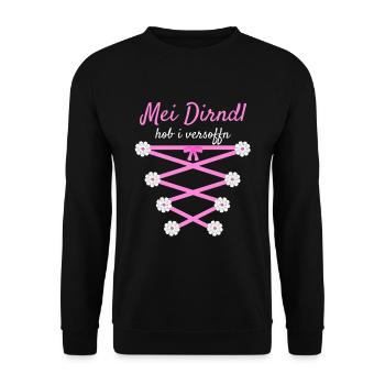 Damen Dirndl Ersatz Trachten Ersatz Bluse Kirmes - Unisex Pullover - Schwarz - Vorne - Alina (178cm) & Michal (187cm)