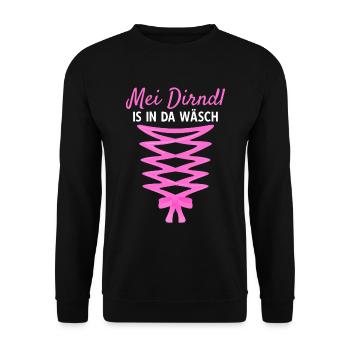 Damen Dirndl Ersatz Trachten Ersatz Bluse Kirmes - Unisex Pullover - Schwarz - Vorne - Alina (178cm) & Michal (187cm)