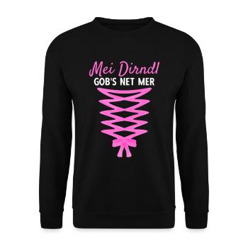 Damen Dirndl Ersatz Trachten Ersatz Bluse Kirmes - Unisex Pullover - Schwarz - Vorne - Alina (178cm) & Michal (187cm)
