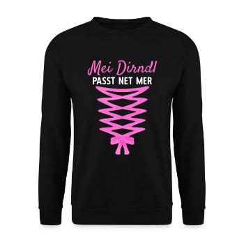 Damen Dirndl Ersatz Trachten Ersatz Bluse Kirmes - Unisex Pullover - Schwarz - Vorne - Alina (178cm) & Michal (187cm)