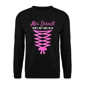 Damen Dirndl Ersatz Trachten Ersatz Bluse Kirmes - Unisex Pullover - Schwarz - Vorne - Alina (178cm) & Michal (187cm)