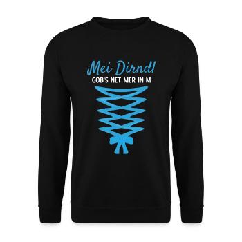 Damen Dirndl Ersatz Trachten Ersatz Bluse Kirmes - Unisex Pullover - Schwarz - Vorne - Alina (178cm) & Michal (187cm)