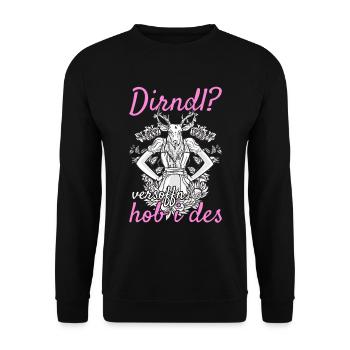 Damen Dirndl Ersatz Trachten Ersatz Bluse Kirmes - Unisex Pullover - Schwarz - Vorne - Alina (178cm) & Michal (187cm)