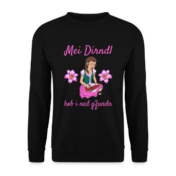 Damen Dirndl Ersatz Trachten Ersatz Bluse Kirmes - Unisex Pullover - Schwarz - Vorne - Alina (178cm) & Michal (187cm)