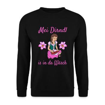 Damen Dirndl Ersatz Trachten Ersatz Bluse Kirmes - Unisex Pullover - Schwarz - Vorne - Alina (178cm) & Michal (187cm)