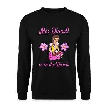 Damen Dirndl Ersatz Trachten Ersatz Bluse Kirmes - Unisex Pullover - Schwarz - Vorne - Alina (178cm) & Michal (187cm)