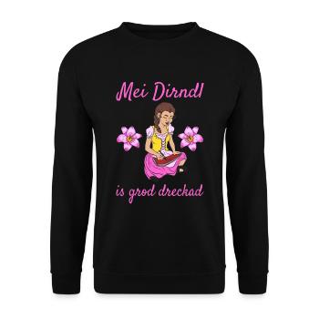 Damen Dirndl Ersatz Trachten Ersatz Bluse Kirmes - Unisex Pullover - Schwarz - Vorne - Alina (178cm) & Michal (187cm)