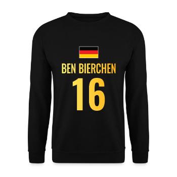 Fußball Sauf Trikot Deutschland Mallorca Gruppen - Unisex Pullover - Schwarz - Vorne - Alina (178cm) & Michal (187cm)