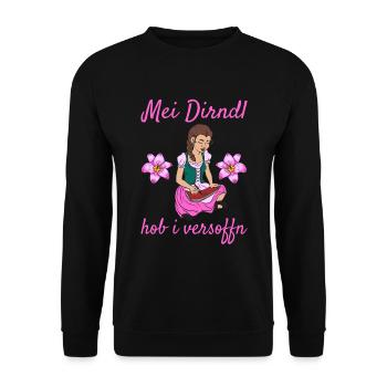 Damen Dirndl Ersatz Trachten Ersatz Bluse Kirmes - Unisex Pullover - Schwarz - Vorne - Alina (178cm) & Michal (187cm)