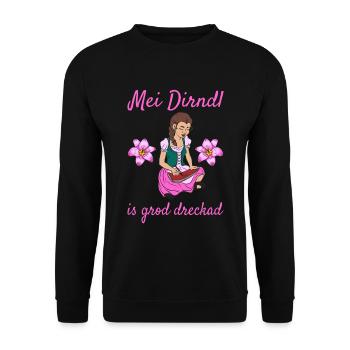 Damen Dirndl Ersatz Trachten Ersatz Bluse Kirmes - Unisex Pullover - Schwarz - Vorne - Alina (178cm) & Michal (187cm)