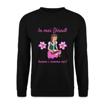 Damen Dirndl Ersatz Trachten Ersatz Bluse Kirmes - Unisex Pullover - Schwarz - Vorne - Alina (178cm) & Michal (187cm)