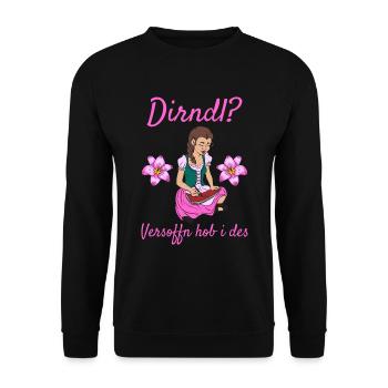 Damen Dirndl Ersatz Trachten Ersatz Bluse Kirmes - Unisex Pullover - Schwarz - Vorne - Alina (178cm) & Michal (187cm)