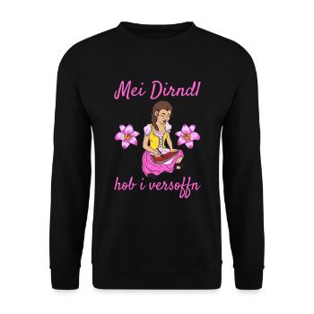 Damen Dirndl Ersatz Trachten Ersatz Bluse Kirmes - Unisex Pullover - Schwarz - Vorne - Alina (178cm) & Michal (187cm)