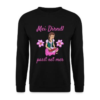 Damen Dirndl Ersatz Trachten Ersatz Bluse Kirmes - Unisex Pullover - Schwarz - Vorne - Alina (178cm) & Michal (187cm)