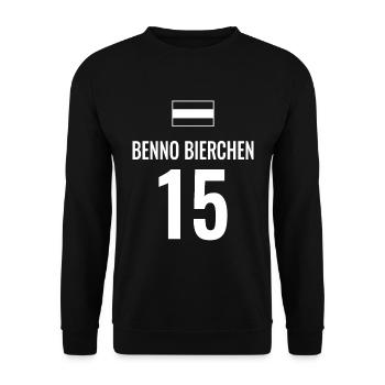 Fußball Saufnamen Sauf Trikot Österreich Austria - Unisex Pullover - Schwarz - Vorne - Alina (178cm) & Michal (187cm)