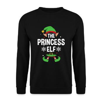 Elfe de cadeau de Noël de famille assorti de groupe - Sweat-shirt Unisexe - noir - Devant - Alina (178cm) & Michal (187cm)