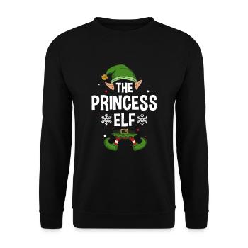 Elfe de cadeau de Noël de famille assorti de groupe - Sweat-shirt Unisexe - noir - Devant - Alina (178cm) & Michal (187cm)
