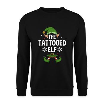 Elfe de cadeau de Noël de famille assorti de groupe - Sweat-shirt Unisexe - noir - Devant - Alina (178cm) & Michal (187cm)