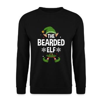 Elfe de cadeau de Noël de famille assorti de groupe - Sweat-shirt Unisexe - noir - Devant - Alina (178cm) & Michal (187cm)