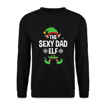 Group Matching Family Christmas Gift Elf - Unisex Pullover - Schwarz - Vorne - Alina (178cm) & Michal (187cm)
