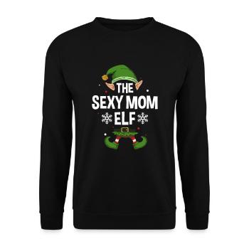 Group Matching Family Christmas Gift Elf - Unisex Pullover - Schwarz - Vorne - Alina (178cm) & Michal (187cm)