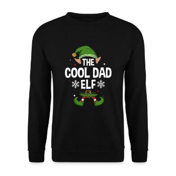 Elfe de cadeau de Noël de famille assorti de groupe - Sweat-shirt Unisexe - noir - Devant - Alina (178cm) & Michal (187cm)