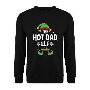 Elfe de cadeau de Noël de famille assorti de groupe - Sweat-shirt Unisexe - noir - Devant - Alina (178cm) & Michal (187cm)