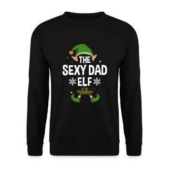 Elfe de cadeau de Noël de famille assorti de groupe - Sweat-shirt Unisexe - noir - Devant - Alina (178cm) & Michal (187cm)