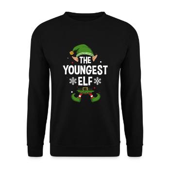 Elfe de cadeau de Noël de famille assorti de groupe - Sweat-shirt Unisexe - noir - Devant - Alina (178cm) & Michal (187cm)