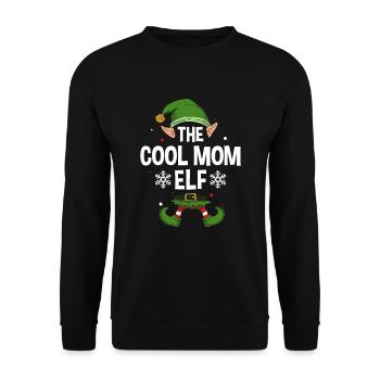 Elfe de cadeau de Noël de famille assorti de groupe - Sweat-shirt Unisexe - noir - Devant - Alina (178cm) & Michal (187cm)