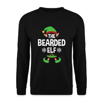Group Matching Family Christmas Gift Elf - Unisex Pullover - Schwarz - Vorne - Alina (178cm) & Michal (187cm)