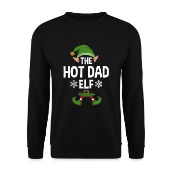 Group Matching Family Christmas Gift Elf - Unisex Pullover - Schwarz - Vorne - Alina (178cm) & Michal (187cm)
