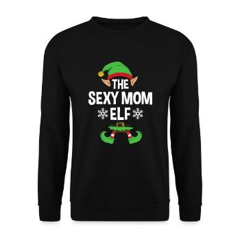 Group Matching Family Christmas Gift Elf - Unisex Pullover - Schwarz - Vorne - Alina (178cm) & Michal (187cm)